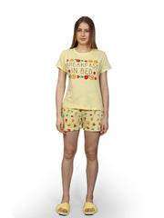 Short set Yellow 100 % Cotton