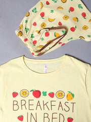 Short set Yellow 100 % Cotton