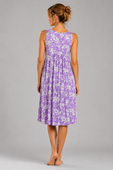 Evolove x Venus™ Lavender Dobby Dream Nighty | Short Nightgown for Women (SNGDB3510LR)