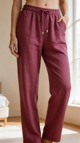 Evolove Pure Linen Pajama Pants – Soft Touch, Relaxed Fit Comfort