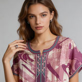 Alpine Long Nightgown for Women with Side Pocket | Soft Breathable Fabric | Printed Maxi Nighty | Comfortable Daily Wear