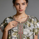 Alpine Long Nightgown for Women with Side Pocket | Soft Breathable Fabric | Printed Maxi Nighty | Comfortable Daily Wear