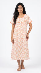 EVOLOVE X VENUS Women's Floral Printed Rayon Short Nighty | Soft & Comfortable Sleepwear