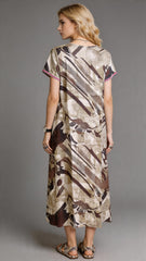 Alpine Long Nightgown for Women with Side Pocket | Soft Breathable Fabric | Printed Maxi Nighty | Comfortable Daily Wear