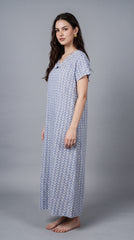 EvoLove x Venus™ Premium Designer Rayon Long Nightgown for Women | Soft Breathable Maxi Nighty | Elegant Floral Printed Loungewear & Sleepwear