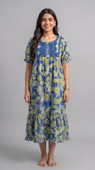 Tencel ™ × Bamboo Fashionable Midi Nighty for Women | Premium Short Night Dress