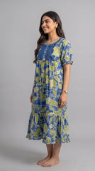 Tencel ™ × Bamboo Fashionable Midi Nighty for Women | Premium Short Night Dress