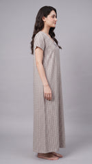 EvoLove x Venus™ Premium Designer Rayon Long Nightgown for Women | Soft Breathable Maxi Nighty | Elegant Floral Printed Loungewear & Sleepwear