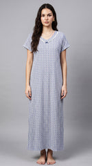 EvoLove x Venus™ Premium Designer Rayon Long Nightgown for Women | Soft Breathable Maxi Nighty | Elegant Floral Printed Loungewear & Sleepwear