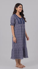 Tencel ™ × Bamboo Fashionable Midi Short Nighty for Women | Premium Short Night Dress