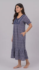 Tencel ™ × Bamboo Fashionable Midi Short Nighty for Women | Premium Short Night Dress