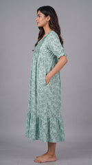 Tencel™ × Bamboo Fashionable Midi Nighty for Women | Premium Short Night Dress