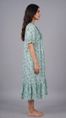 Tencel™ × Bamboo Fashionable Midi Nighty for Women | Premium Short Night Dress