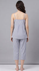 Women's Premium Rayon Sleeveless Top & Capri Loungewear Set | Soft & Breathable Summer Night Suit | Comfortable Lounge Wear for Women