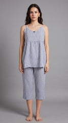 Women's Premium Rayon Sleeveless Top & Capri Loungewear Set | Soft & Breathable Summer Night Suit | Comfortable Lounge Wear for Women