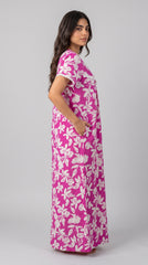 TENCEL™ × Bamboo Luxury Fabric – long nightgown Ultra-Soft, Silky, Breathable & Eco-Friendly. Our most comfortable ever in tonal embroideries for that minimal look,