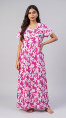 TENCEL™ × Bamboo Luxury Fabric – long nightgown Ultra-Soft, Silky, Breathable & Eco-Friendly. Our most comfortable ever in tonal embroideries for that minimal look,