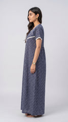 TENCEL™ × Bamboo Luxury Fabric – long nightgown Ultra-Soft, Silky, Breathable & Eco-Friendly. Our most comfortable ever in tonal embroideries for that minimal look,