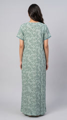 TENCEL™ × Bamboo Luxury Fabric – long nightgown Ultra-Soft, Silky, Breathable & Eco-Friendly. Our most comfortable ever in tonal embroideries for that minimal look