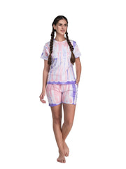 100% Cotton Tshirt & Shorts Set Tie Dye to Die for Collection with Knitted Super Soft Comfy - Come Fall in Love