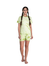 100% Cotton Knitted Tie Dye Top & Shorts Night Suit Sleep & Pajama Set