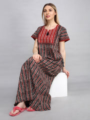 Evolove Womens Cotton Night Dress Long Nighty