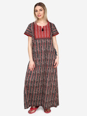 Evolove Womens Cotton Night Dress Long Nighty