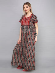 Evolove Womens Cotton Night Dress Long Nighty