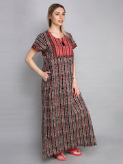 Evolove Womens Cotton Night Dress Long Nighty