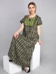 Evolove Womens Cotton Night Dress Long Nighty