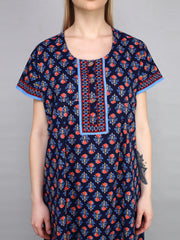 Evolove Womens Cotton Night Dress Long Nighty
