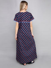 Evolove Womens Cotton Night Dress Long Nighty