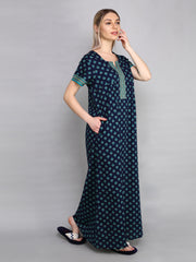 Evolove Womens Cotton Night Dress Long Nighty