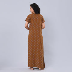 Evolove Women's Viscose Liva Long Maxi Night Gown Nighty Dress With Pocket, Super Soft Comfortable