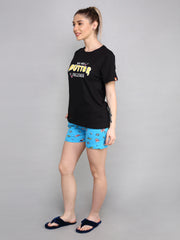 Evolove Cotton Womens Night Suit (Short Set)