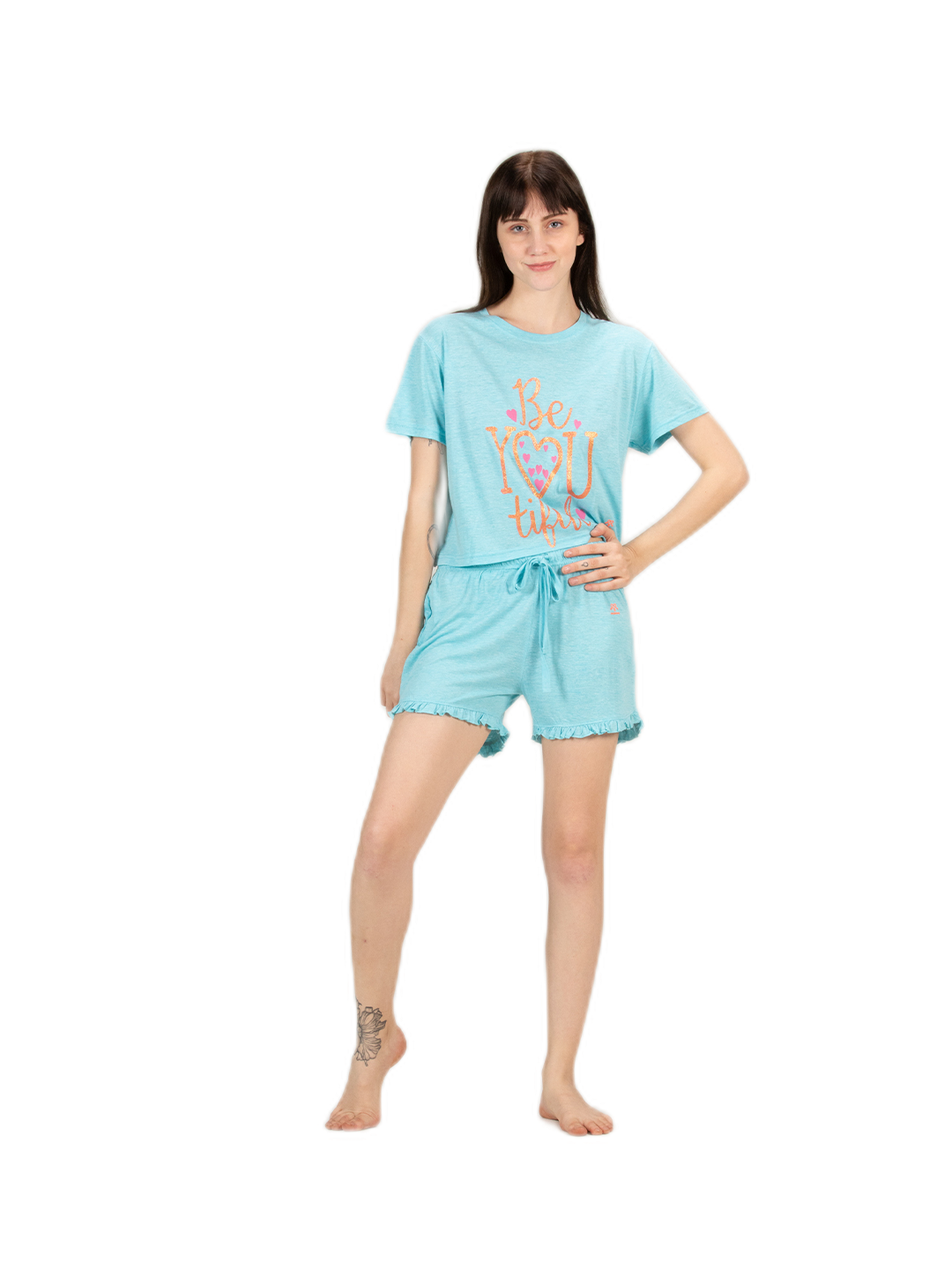 100% Cotton Shorts & Top Set   Night Wear Suit with Pockets Elastic Waist Super Soft Comfortable