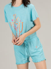 100% Cotton Shorts & Top Set   Night Wear Suit with Pockets Elastic Waist Super Soft Comfortable