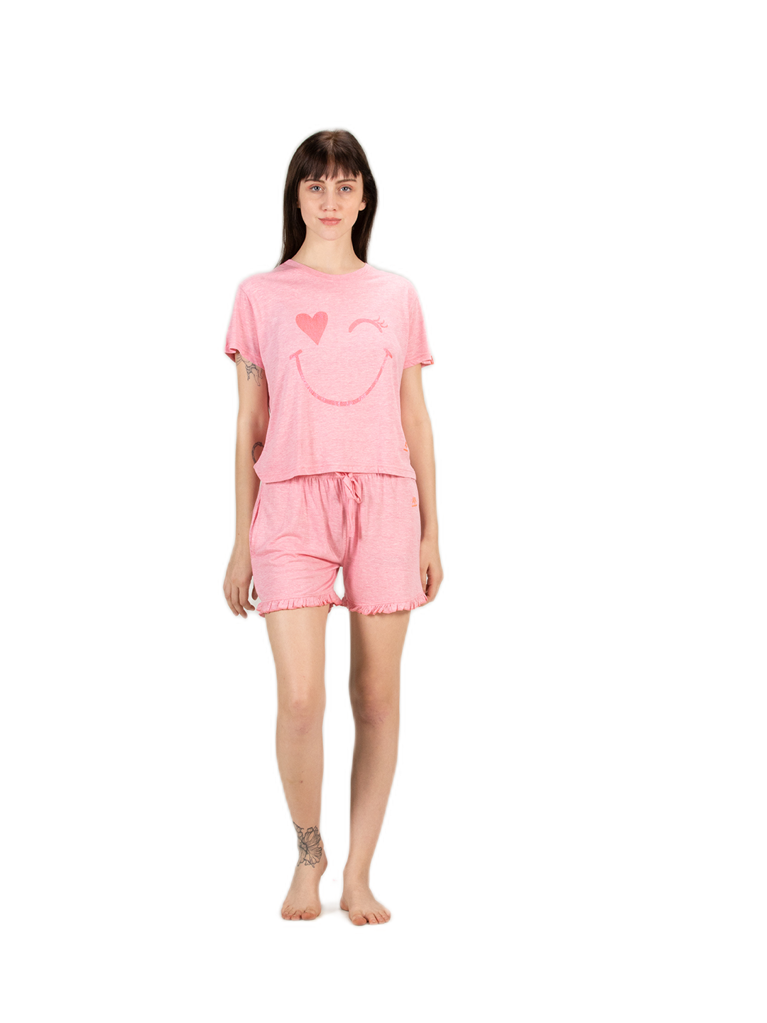 100% Cotton Shorts & Top Set   Night Wear Suit with Pockets Elastic Waist Super Soft Comfortable