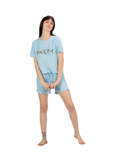 100% Cotton Knitted Shorts & Tshirt Set Night Wear Suit with Pockets Elastic Waist Super Soft Comfortable