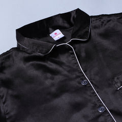 Satin Plain/Solid Night Suit Set of Top & Shorts