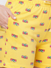 evolove Women's 100% Cotton Knits Printed Nightsuit (Shorts set) Get Free, sleepwear,soft and comfortable