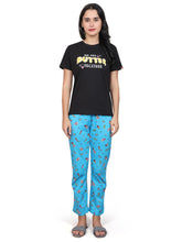 Evolove Women's Cotton Half Sleeves Round Neck Night Suit Set/Top Pyjama Set Super Soft Comfortable (Blue)