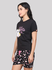 Evolove Women's 100% Cotton Shorts Set | Round Neck Half Sleeves Tshirt Shorts with Pockets Super Soft Comfortable