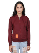 Evolove Women's Cotton Fleece Round Neck Hooded Winter Wear Long Sleeve Sweatshirt