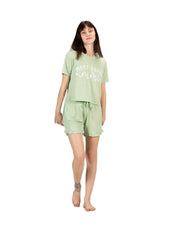 Spanish Green Shorts & Top Set for Girls 100% Cotton   Night Wear Set with Pockets Elastic Waist Super Soft Comfortable. Our Guarantee you will Love it.