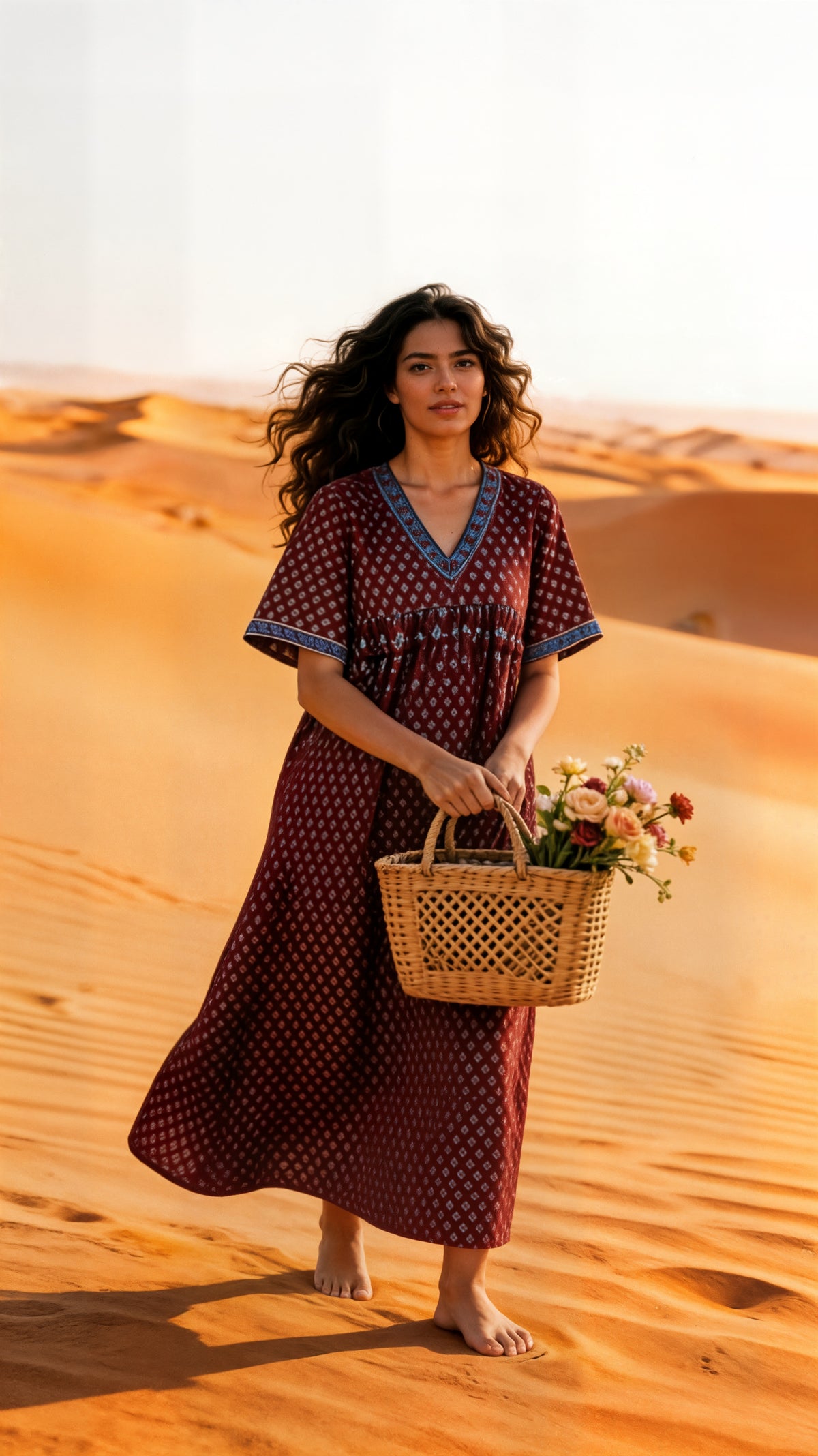 Women’s Cotton Printed Maxi Nightgown | Comfortable Loose Fit Long Night Dress | Soft Breathable Nightwear with Short Sleeves