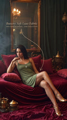 Evolove Premium Bamboo Slip Camisole Nighty with Delicate Lace | Supersoft Luxe Sleepwear | A Must Must have, You will love it.(NSSBL3569SG)