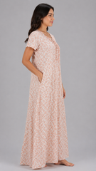 EVOLOVE X VENUS Women's Floral Printed Rayon Long Nightgown | Soft & Breathable Nightdress | Comfortable Sleepwear