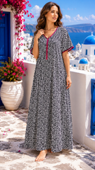 TENCEL™ × Bamboo Luxury Fabric – long nightgown Ultra-Soft, Silky, Breathable & Eco-Friendly. Our most comfortable ever in tonal embroideries for that minimal look,