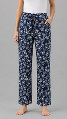 Evolove Women's Premium Rayon Printed Pajama with Side Pocket | Soft, Lightweight & Breathable Lounge Pant for Everyday Comfort